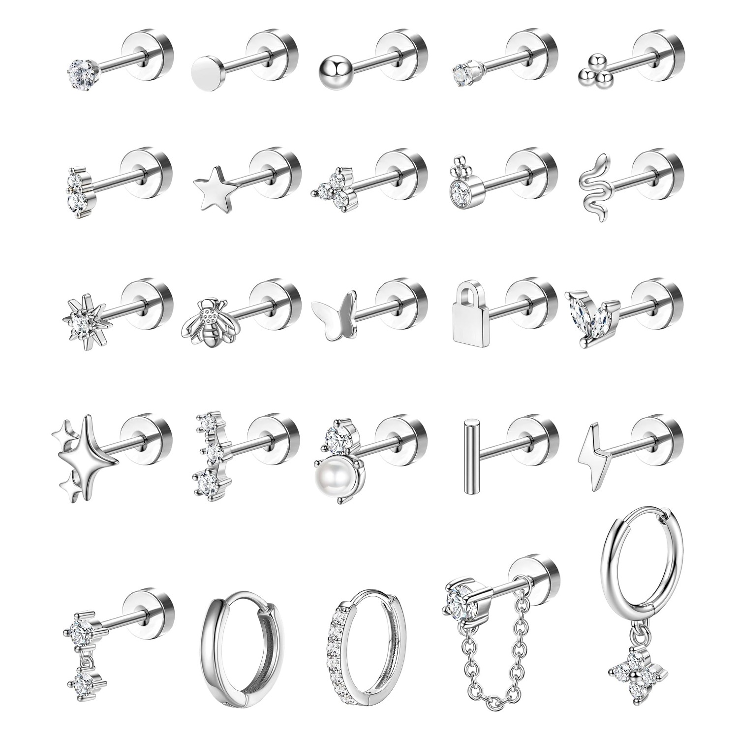 Body Jewelry Surgical Steel - Bobisty 1pc boucles d'oreilles pour oreilles