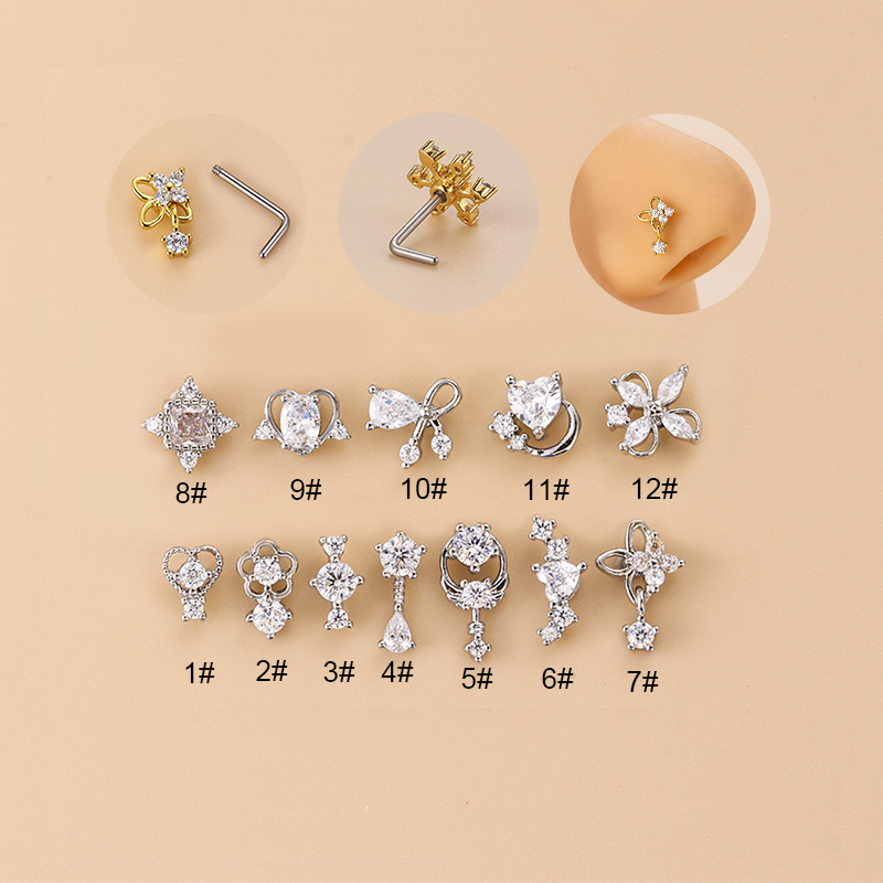 Piercing de nez en zircon cubi - Body Jewelry Surgical Steel avis et prix