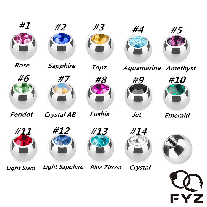 Pièces de rechange en acier ch - Body Jewelry Replacement Ball avis et prix