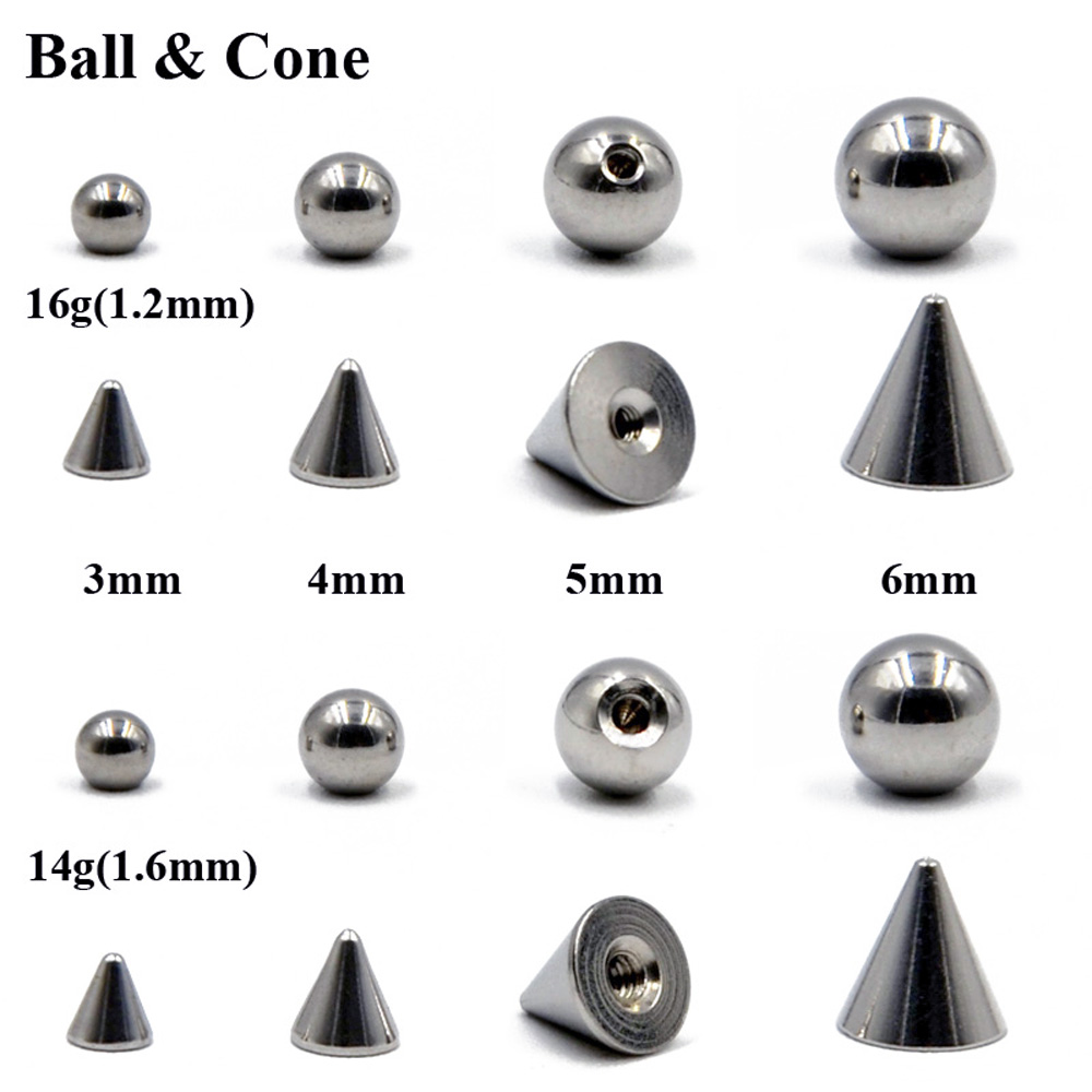 100 pcs/lot acier 14G 16G nez  - Body Jewelry Replacement Ball avis et prix