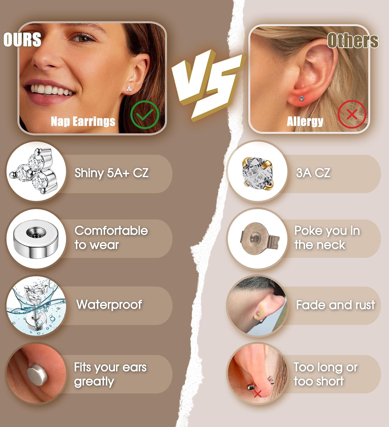 Bobisty 1pc boucles d'oreilles - Body Jewelry Surgical Steel avis et prix