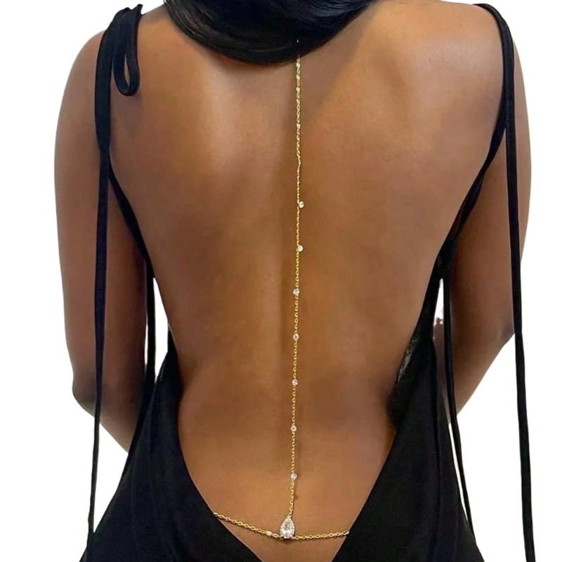 Mariée dos nu strass goutte d' - Body Jewelry Necklace avis et prix