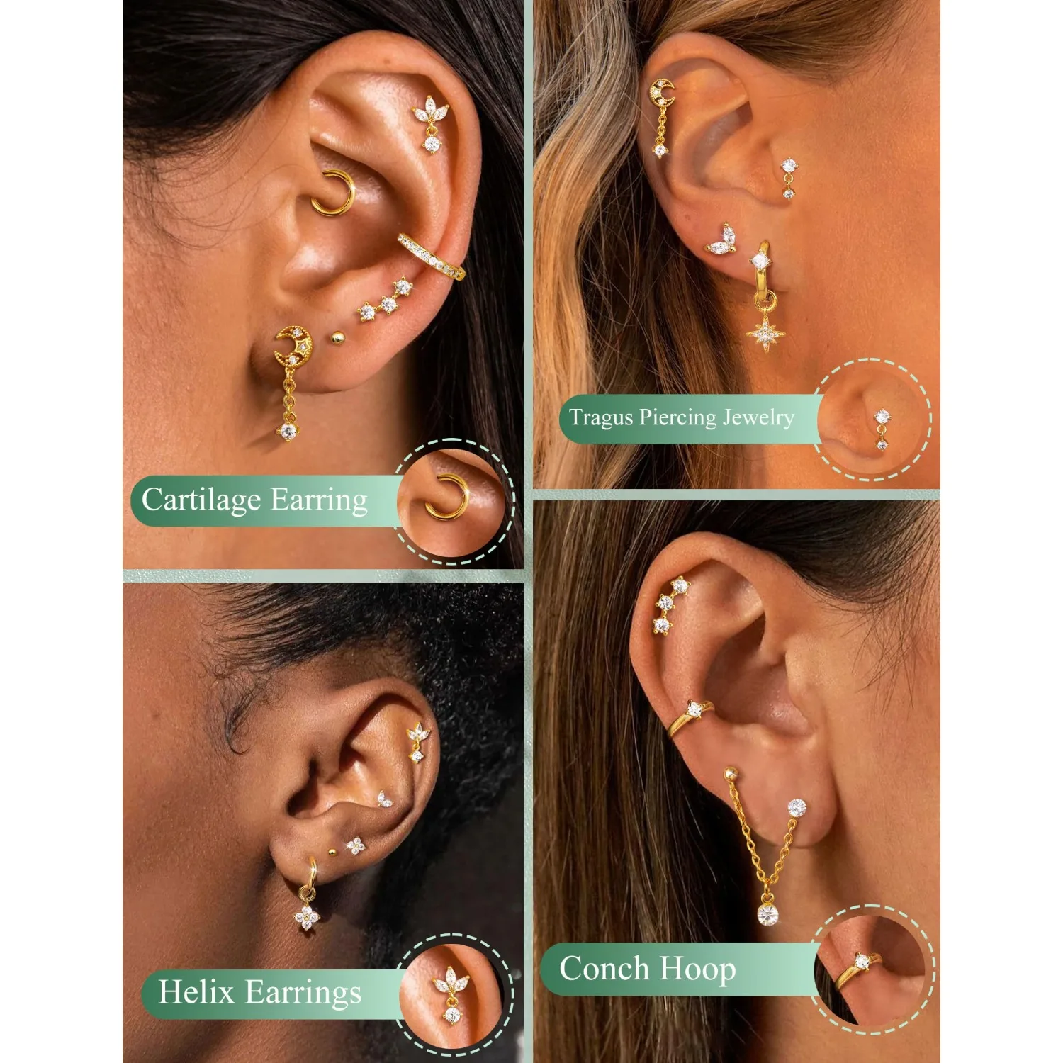 Boucles d'oreilles en cartilag - Body Jewelry Surgical Steel avis et prix
