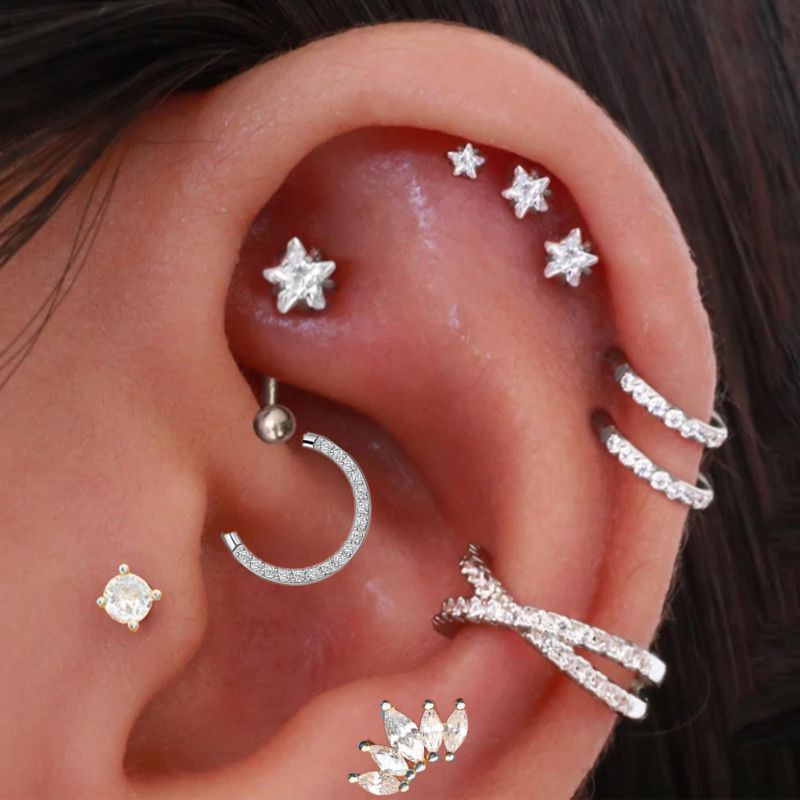 Boucles d'oreilles Helix Star  - Body Jewelry Surgical Steel avis et prix