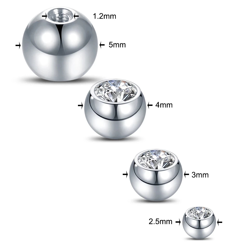 Boules de cristal filetées ext - Body Jewelry Replacement Ball avis et prix